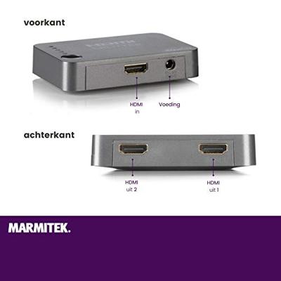 Marmitek Split 312 HDMI Splitter met 4K UHD Ondersteuning - thumbnail
