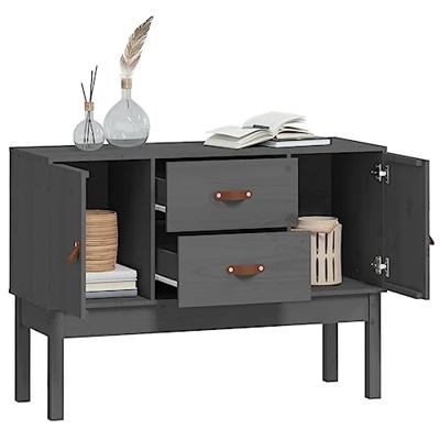 Dressoir 110x40x78 cm massief grenenhout grijs - thumbnail