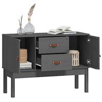 Dressoir 110x40x78 cm massief grenenhout grijs - thumbnail