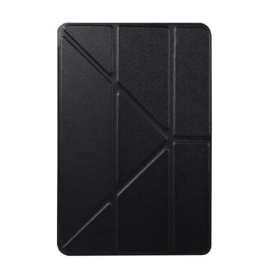 Honingraat TPU Bodemgeval horizontale vervorming Flip lederen case voor iPad mini 2019 met houder (zwart)