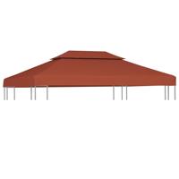 VidaXL Prieeldak 2-laags 310 g/m² 4x3 m terracottakleurig - thumbnail
