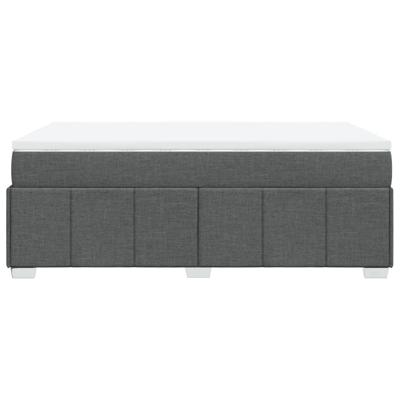 Boxspring met matras stof donkergrijs 120x200 cm - thumbnail