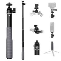 Telesin selfie stick 65cm waterdicht met balhoofd van aluminium - thumbnail