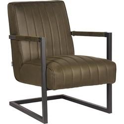 LABEL51 Fauteuil Milo - Army green - Microfiber LABEL51 Fauteuil Milo - Army green - Microfiber
