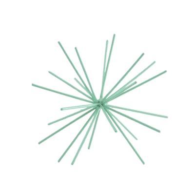 Housevitamin ornament firework metaal mintgroen 15 cm | 24 stuks