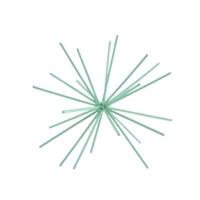 Housevitamin ornament firework metaal mintgroen 15 cm | 24 stuks - thumbnail