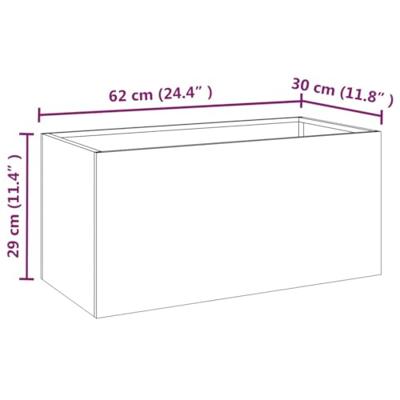 VidaXL Plantenbak 62x30x29 cm cortenstaal VidaXL Plantenbak 62x30x29 cm cortenstaal