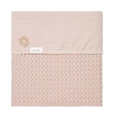 Koeka Antwerp baby wiegdeken flanel 75x100 cm grey pink/grey pink Koeka Antwerp baby wiegdeken flanel 75x100 cm grey pink/grey pink