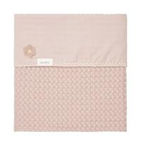 Koeka Antwerp baby wiegdeken flanel 75x100 cm grey pink/grey pink - thumbnail