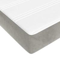 Pocketveringmatras medium 160x210x20 cm fluweel lichtgrijs - thumbnail