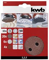 kwb 491885 Deltaschuurpapierset (Ø) 115 mm 30 stuk(s) - thumbnail