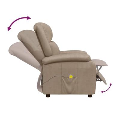 Massagestoel kunstleer cappuccinokleurig