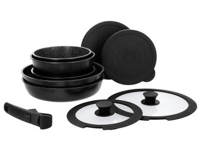 SILVERCREST 10-delige pannenset incl. afneembaar handvat