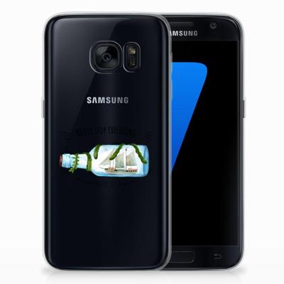 Samsung Galaxy S7 Telefoonhoesje met Naam Boho Bottle Samsung Galaxy S7 Telefoonhoesje met Naam Boho Bottle