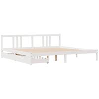 Bedframe zonder matras massief grenenhout wit 200x200 cm - thumbnail