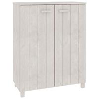 Schoenenkast HAMAR 85x40x108 cm massief grenenhout wit - thumbnail