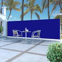 Windscherm uittrekbaar 160x500 cm blauw - thumbnail