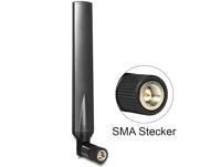 Delock 88451 LTE-antenne SMA-stekker 1 - 4 dBi omnidirectioneel met kantelscharnier zwart - thumbnail