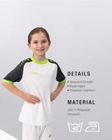 JAKO 4224K Shirt Iconic Km Kids - Wit/Zwart/Fluogroen - 152 - thumbnail