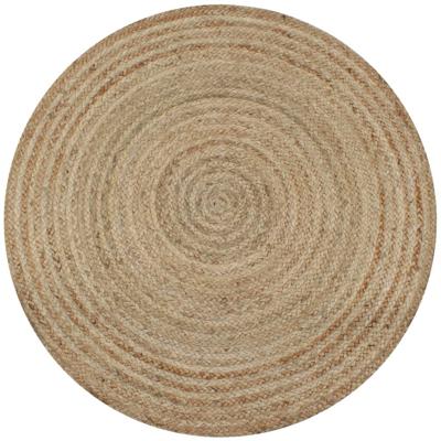VidaXL Tapijt rond 150 cm gevlochten jute