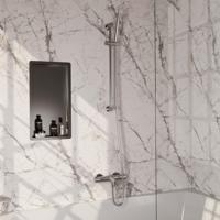 Opbouwset Bad- en Douchekraan Brauer Carving Thermostatisch Geborsteld RVS (Alle Opties) - thumbnail