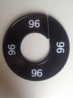 Maatring 9cm zwart/wit 96 - thumbnail