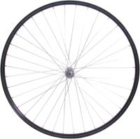 Voorwiel 28 x 1 1/2" aluminium velg verchroomde naaf zwart - thumbnail