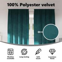 VidaXL Verduisterende gordijnen 2 pcs donkergroen 140 x 245 cm fluweel - thumbnail