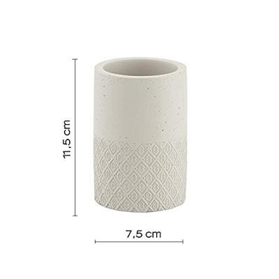Tandenborstelhouder Sapho Afrodite Vrijstaand 11.5x7.6 cm Beton Beige Sapho