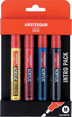 Talens Amsterdam acryl marker basisset, 4dlg.