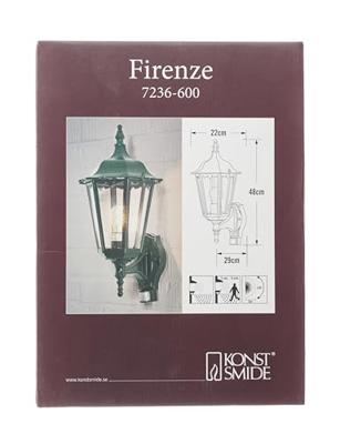 Wandlamp sensor Firenze Viccihio groen buitenlamp Konstsmide 7236-600 staand
