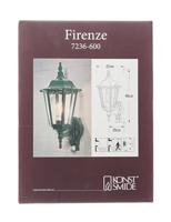 Wandlamp sensor Firenze Viccihio groen buitenlamp Konstsmide 7236-600 staand - thumbnail