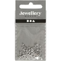 Creativ Company Knijpkralen, d 2 mm, zilver, 100 stuk/ 1 doos - thumbnail