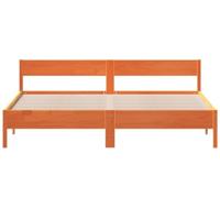 Bedframe zonder matras massief grenenhout wasbruin 180x200 cm - thumbnail