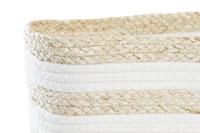 Mand DKD Home Decor Wit Beige Natuurlijke Vezel 28 x 20 x 18 cm - thumbnail