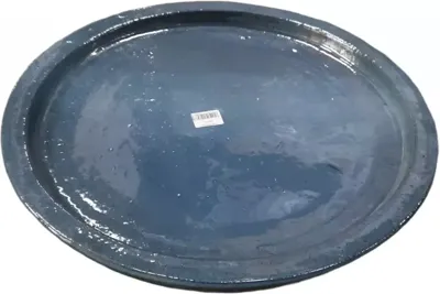 Geglazuurde schotel 52x9 cm blauw