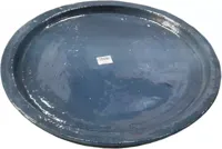 Geglazuurde schotel 52x9 cm blauw - thumbnail