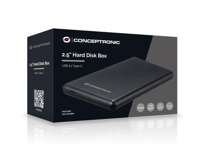 Conceptronic HDE02B behuizing voor opslagstations 2.5 HDD-behuizing Zwart