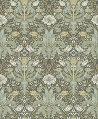 Dutch Wallcoverings Hidden Treasures 2 -Spring Thicket Grn/Wit - Groen/Wit