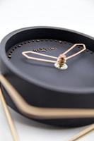 NeXtime NE-5204ZW Tafelklok 17.5x15.5x5 Cm, Polyresin, Zwart - thumbnail