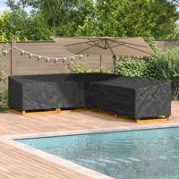 Hoes voor tuinmeubelen Zwart 330 x 255 x 80 cm 600D Oxford Stof - thumbnail
