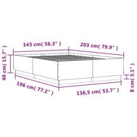 Bedframe met LED-verlichting sonoma eikenkleurig 180x200 cm - thumbnail
