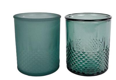 Vaas Diamond theel. mat/helder donker groen glas 9x9x10,5cm per stuk. Vaas Diamond theel. mat/helder donker groen glas 9x9x10,5cm per stuk.