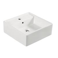 Wiesbaden Larx waskom vierkant 41 x 41 x 15 cm keramiek glans wit 32.3401 - thumbnail