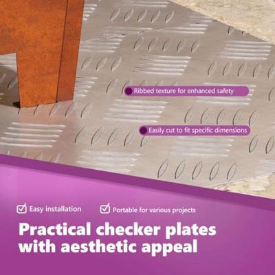 VidaXL Trap tread rechthoekig 2 pcs zilver 80 x 40 cm aluminium