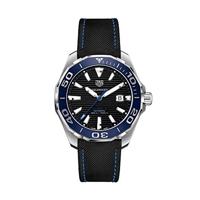 Tag Heuer Heren WAY201C.FC6395 &apos;Aquaracer&apos; automatisch zwart nylon en lederen horloge - thumbnail