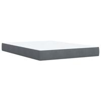 Boxspring met matras fluweel donkergrijs 140x200 cm - thumbnail