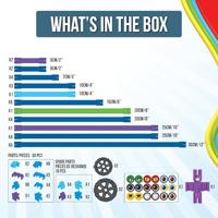 Clics Spaghetteez noodle flyer vliegtuig flexibele bouwstaafjes, 76dlg. - thumbnail