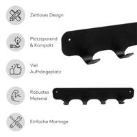 Gorillz Rounded Four Industriële Wandkapstok 4 Kapstok haken - thumbnail