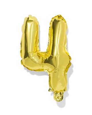 HEMA Folieballon cijfer 4 30cm goud (goud)